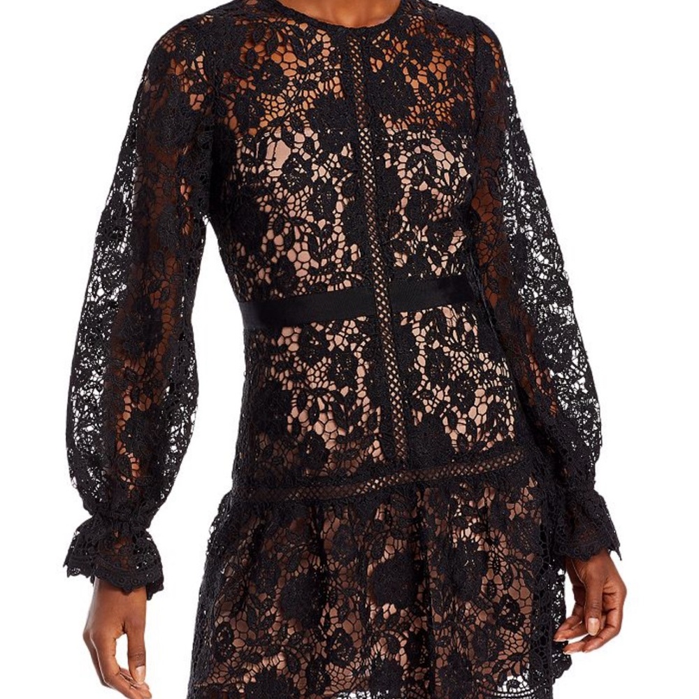 AQUA Crochet lace mini dress size X-Large